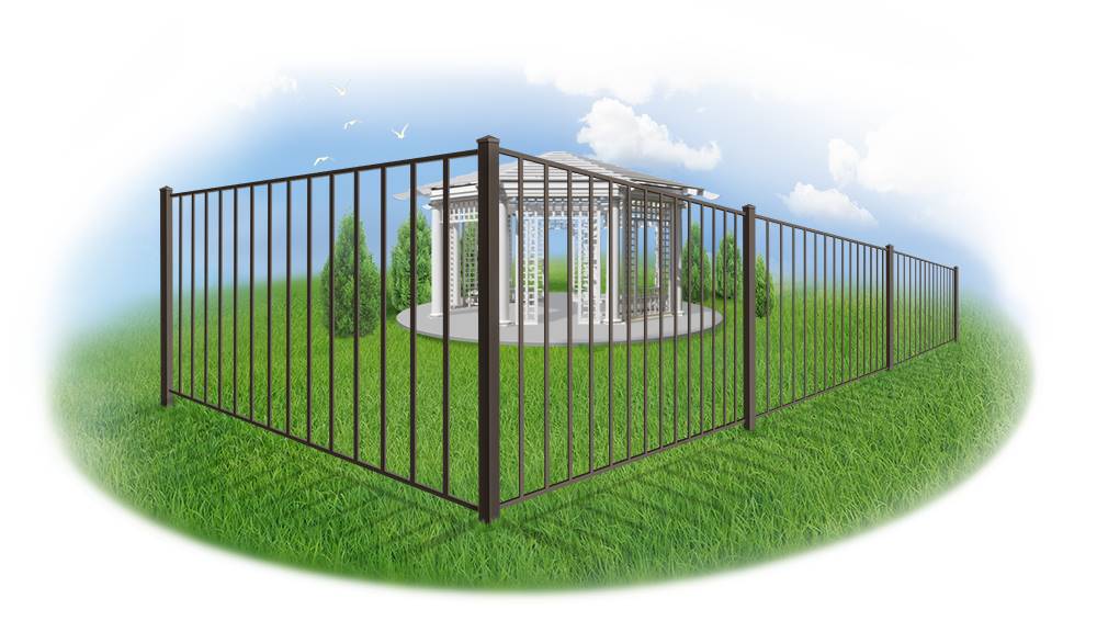 Beautiful example of a Argos style Aluminum Fence installed in Panama City, Florida