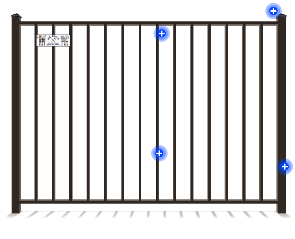 Isolated Aluminum Fence - Panama City, Florida