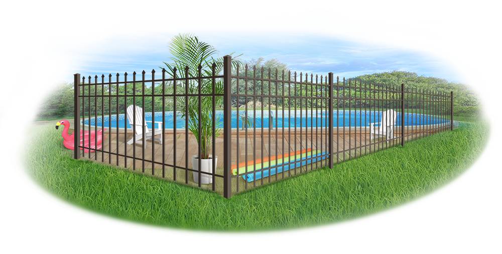 Beautiful example of a Sparta style Aluminum Fence installed in Panama City, Florida