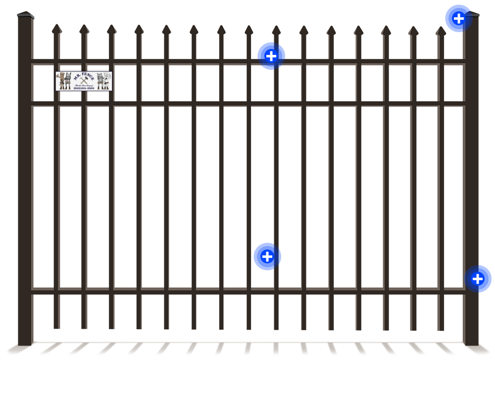 Isolated Aluminum Fence - Panama City, Florida