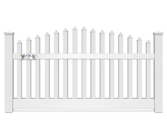 4 Foot Convex Top Vinyl Fence Company in Panama City Florida