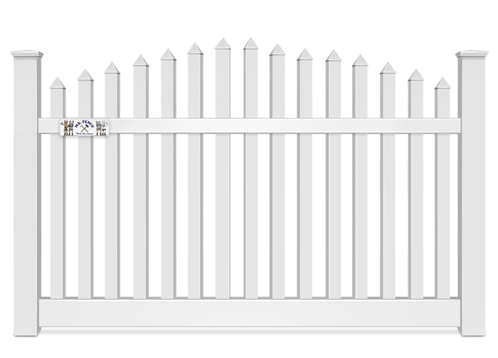 5 Foot Convex Top Vinyl Fence Company in Panama City Florida