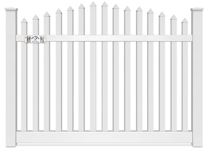 6 Foot Convex Top Vinyl Fence Company in Panama City Florida