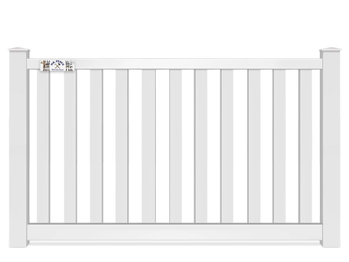 5 Foot Closed Top Vinyl Fence Company in Panama City Florida