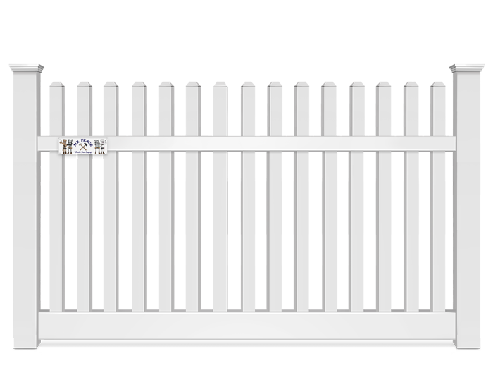 5 Foot Straight Top Vinyl Fence Company in Panama City Florida