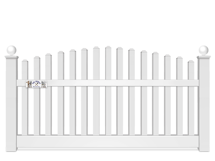 4 Foot Convex Top Vinyl Fence Company in Panama City Florida