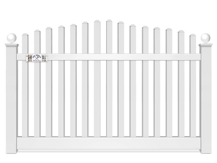 5 Foot Convex Top Vinyl Fence Company in Panama City Florida