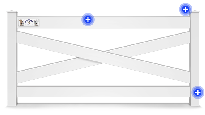 Isolated Hermes style Vinyl Fence&mdash;Panama City, Florida