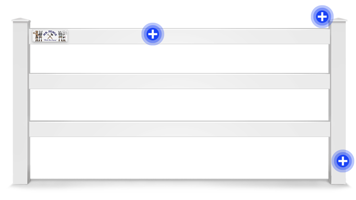 Isolated Hermes style Vinyl Fence - Panama City, Florida