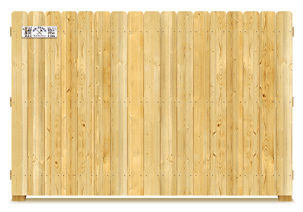 Stockade style wood fence in Panama City Florida