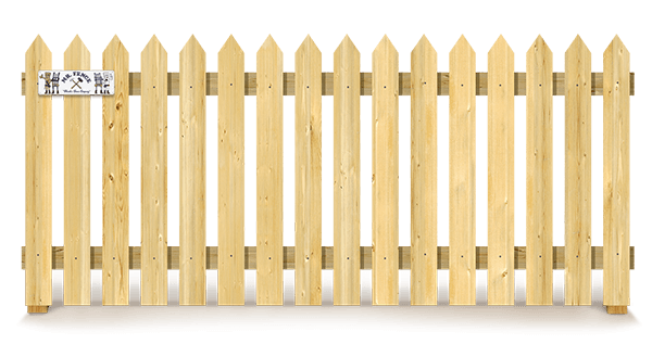 Picket style wood fence in Panama City Florida